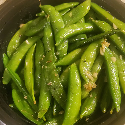 garlic snap peas